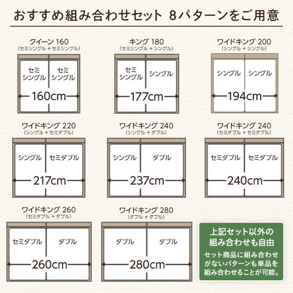 ベッド ワイドキング 200(シングル+シングル) ベッドフレームのみ ヴィンテージブラウン 連結 すのこ ローベッド 照明 棚付 コンセント アペルティ 送料無料｜best-value｜02