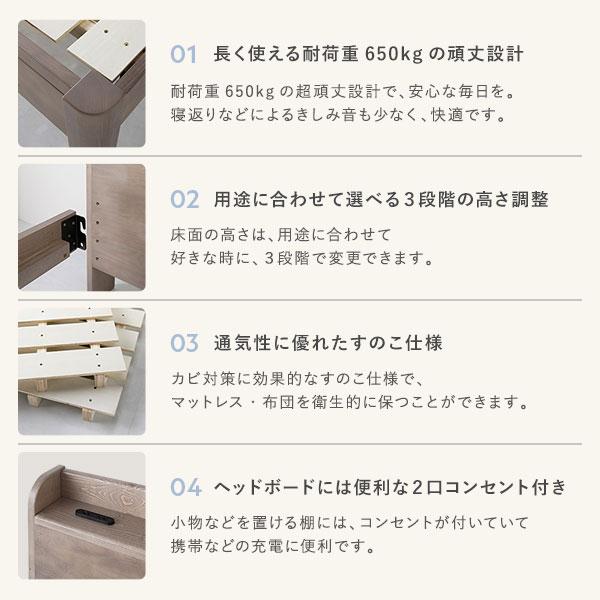 RASIK ベッド すのこベッド ダブル 耐荷重650kg ボンネルコイル RASIK ベッド すのこベッド ダブル 耐荷重650kg ボンネルコイル