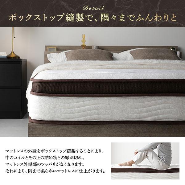 RASIK（ラシク） マットレス 単品 セミダブル 2層ポケットコイル ハイ