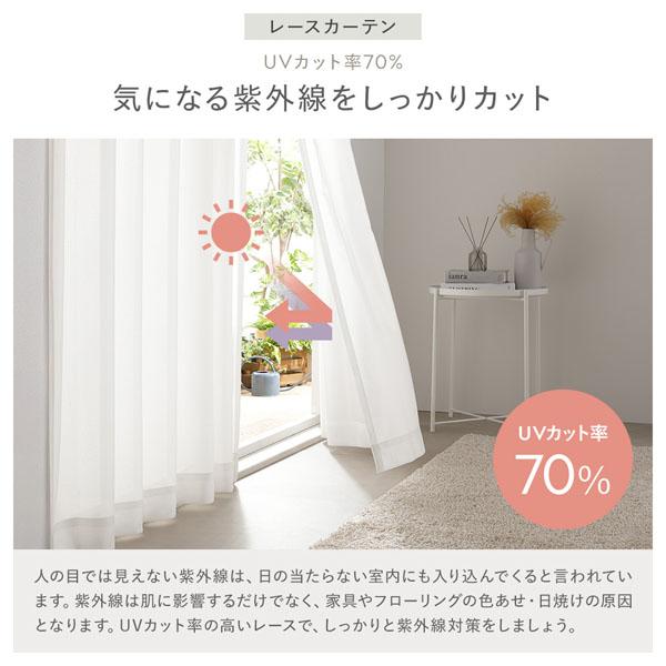 1級 遮光 カーテン レースカーテン セット 幅100×丈105cm 4枚入