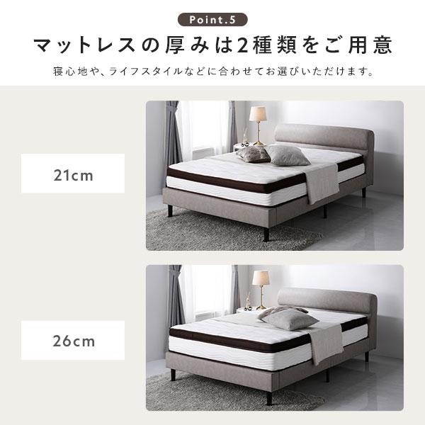 ダブル 2層ポケットコイルマットレス付き 厚み21cm 脚付き すのこ PVCレザー すのこベッド ローベッド ダブルベッド NOBILIS ノビリス 組立品 【スペー】 送料無料