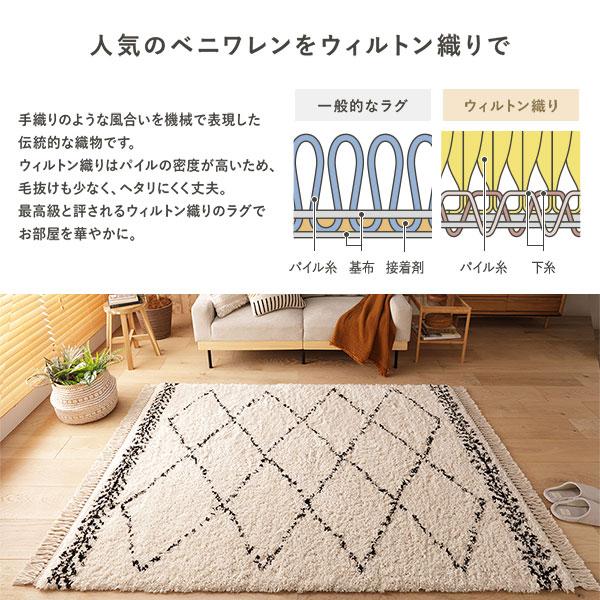 ラグ マット 絨毯 約 200×250 cm ベルギー製 ホットカーペット対応 床