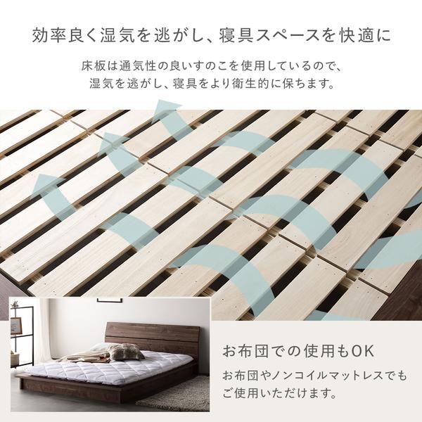 ベッド クイーン ベッドフレームのみ パネルタイプ 軽量 通気性 ヘッド