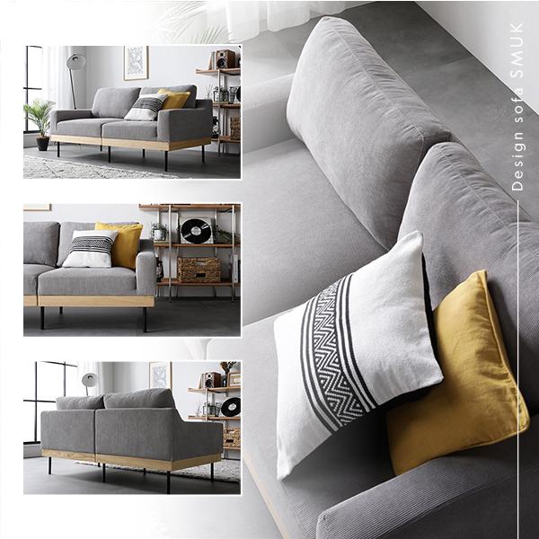 RASIK ソファ 2人掛け 単品 肘付き カバーリング 洗えるカバー