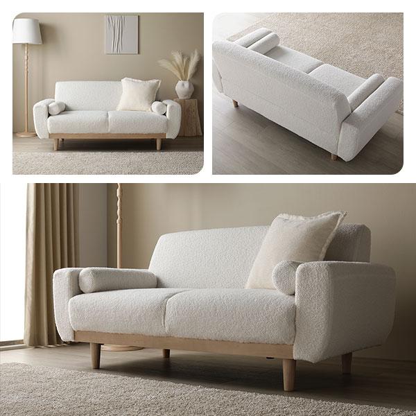 RASIK（ラシク） ソファ セット 2.5人掛け オットマン付き 天然木 木脚