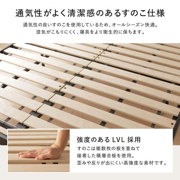 シングル ボンネルコイルマットレス付き ブラック ヘッドボード付 スチール ベッドフレーム インダストリアルベッド Linique リニーク 組立品 【エトワール】 ...