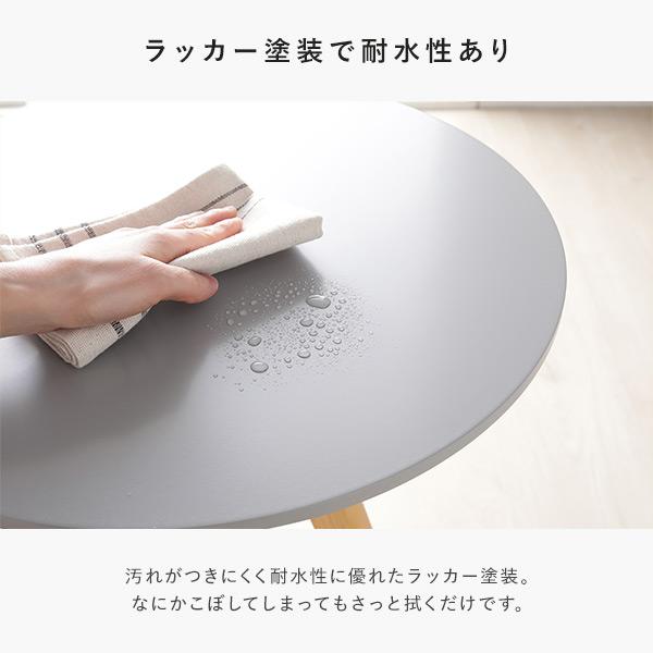 ラウンド サイドテーブル 約幅50cm 天然木 軽量 持ち運び便利 ナイト