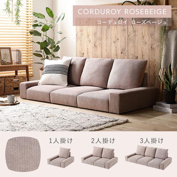 RASIK（ラシク） ローソファ フロアソファ 2人掛け 幅119cm 2P