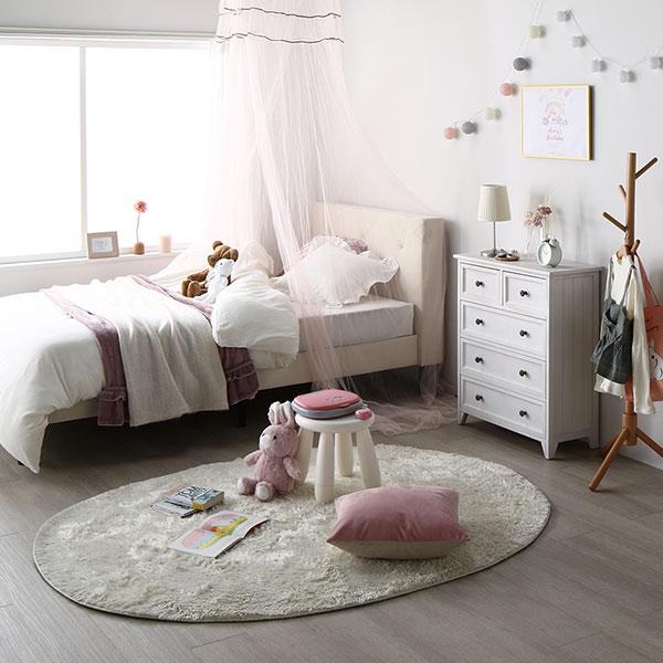 RASIK ファブリックベッド ローベッド ベージュ セミダブル RASIK 布