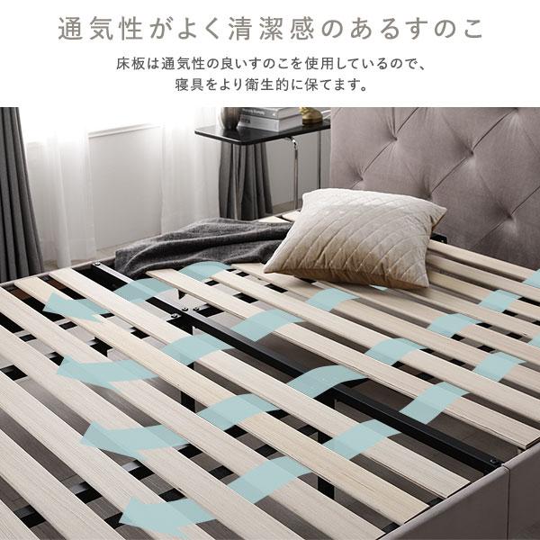 RASIK 布張り すのこ ベッド セミダブル 国産ポケットコイル RASIK 布張り すのこ ベッド セミダブル 国産ポケットコイル