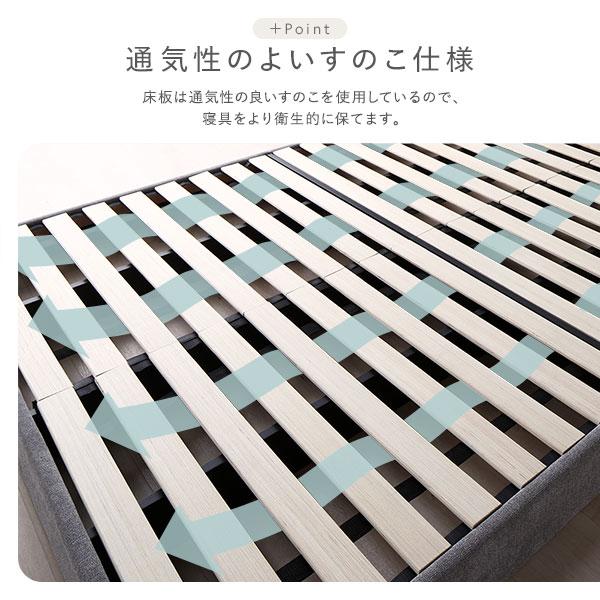 RASIK（ラシク） ファブリック ローベッド シングル ベッドフレーム