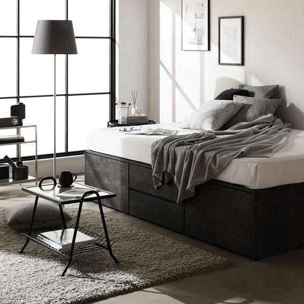 RASIK（ラシク） ヘッドレス チェスト ベッド 通常丈シングル ボンネル