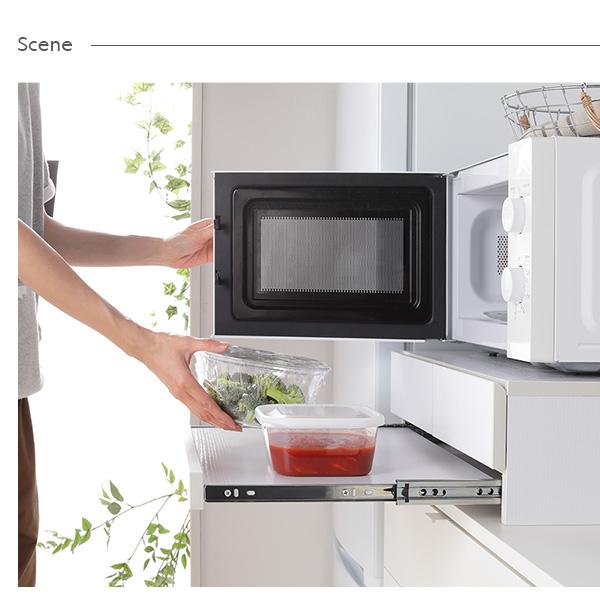 レンジ下収納 キッチン収納 約幅50cm スライドテーブル付 引き出し付