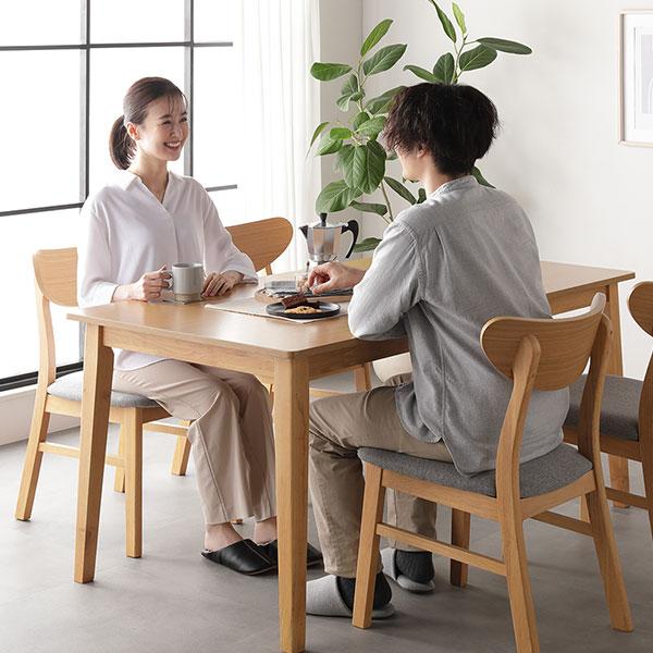 RASIK ダイニングテーブル 単品 幅135cm 天然木突板 木製脚付