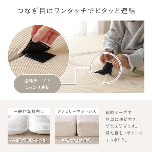 RASIK（ラシク） 3つ折り マットレス 単品 クイーン160(SS+SS) 連結 高