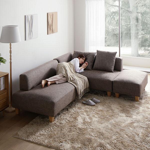 RASIK（ラシク） コーナーカウチソファ セット 2.5人掛け ＋ カウチ