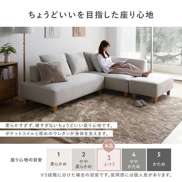 RASIK（ラシク） コーナーカウチソファ セット 2.5人掛け ＋ カウチ