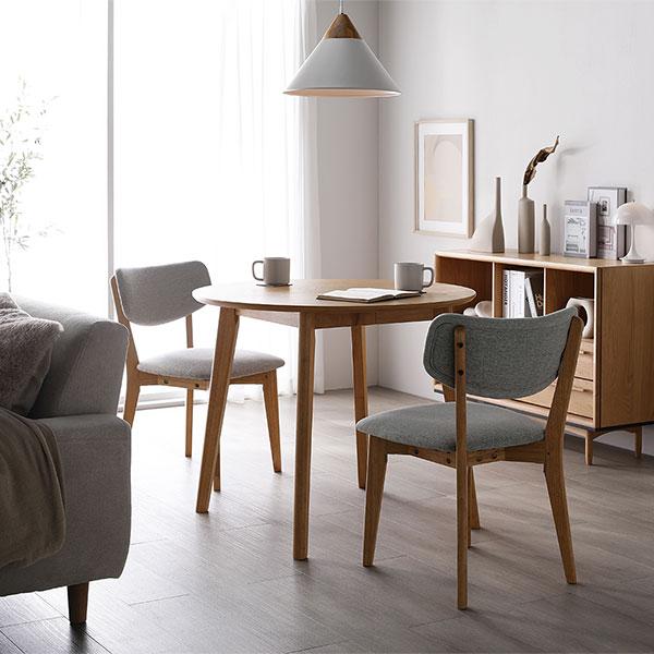 RASIK（ラシク） 円形 ダイニングテーブル 単品 天然木 コンパクト お