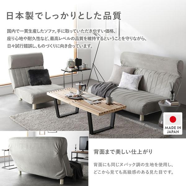 ローソファ 1人掛け 幅65cm ダブル リクライニング ハイバック 低反発