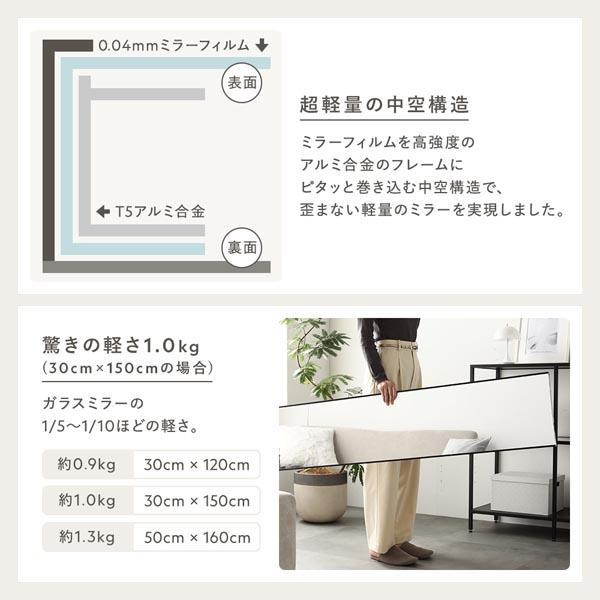 RASIK（ラシク） 割れない ミラー フィルムミラー 約30×120cm 超軽量