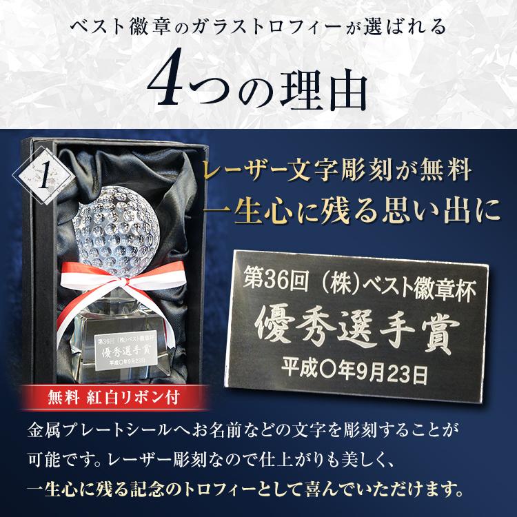 トロフィー ゴルフ 高さ115ｍｍ クリスタル トロフィー ゴルフ ホールインワン 優勝 ゴルフ トロフィー コンペ景品 ニアピン ベストグロス賞 ガラス S-SB-1C 小｜best｜05