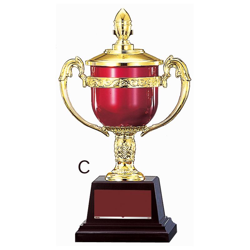 優勝カップ【文字彫刻無料】樹脂製赤い優勝カップ W-FC124-Cサイズ○高
