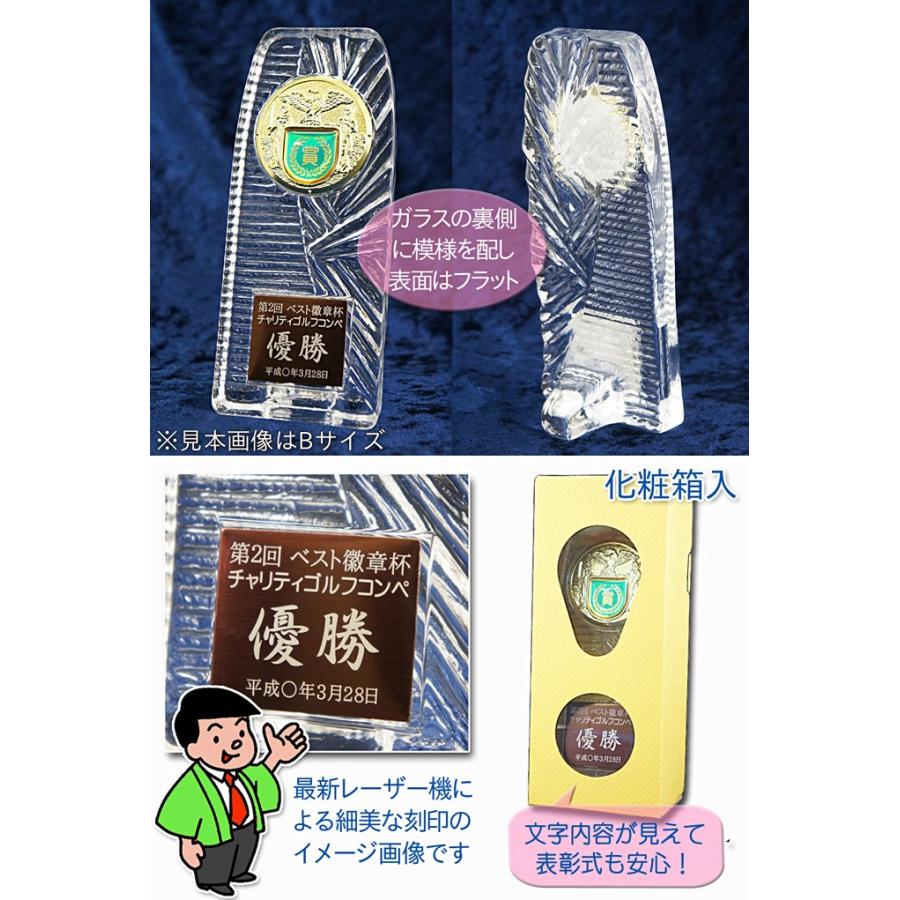 ガラス 10％引 高さ160mm トロフィー 水泳 盾 クリスタル 種目選択