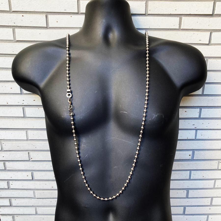 6mm幅 120cm ロングネックレス ステンレスボールチェーン : ベスト