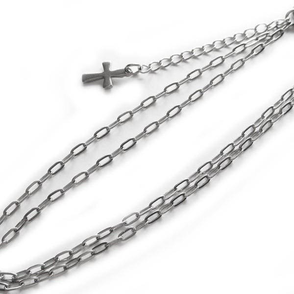2連小豆 幅2mm ステンレスアクセサリー ステンレスチェーン