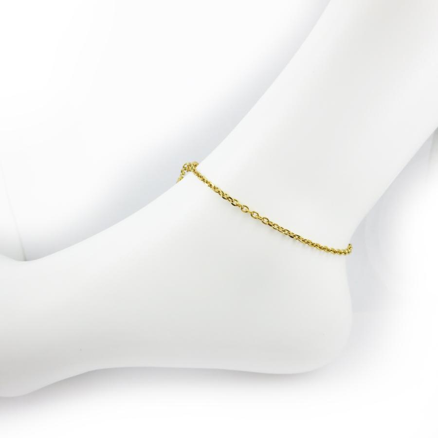 2.9mm幅 小豆4面カット ステンレスチェーンアンクレット あずきチェーン ゴールド 小豆 |  | 03
