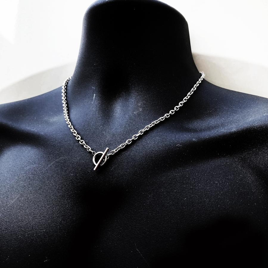 ステンレスマンテルネックレス 小豆チェーン あずきチェーン