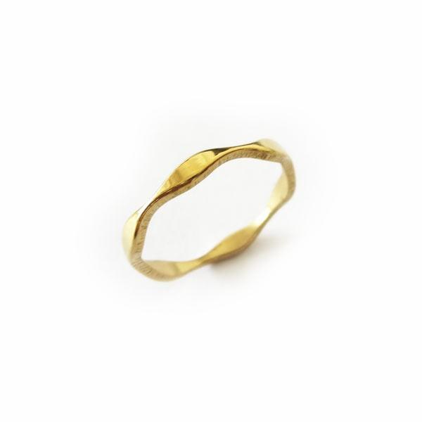 ピンキーリング ステンレス製デザインリング 指輪  ゴールド ステンレスアクセサリー