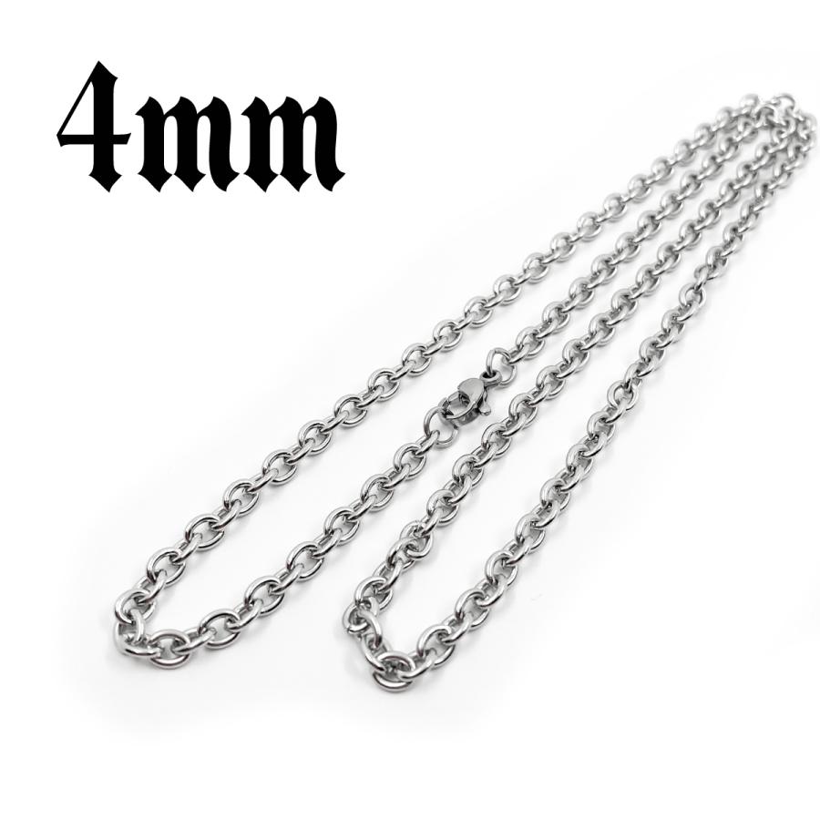 4mm幅 小豆チェーンネックレスチェーン あずき/アズキ/小豆チェーン