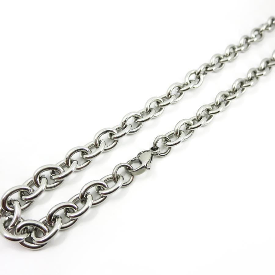 太め あずき/アズキ/小豆チェーン サージカルステンレスネックレス