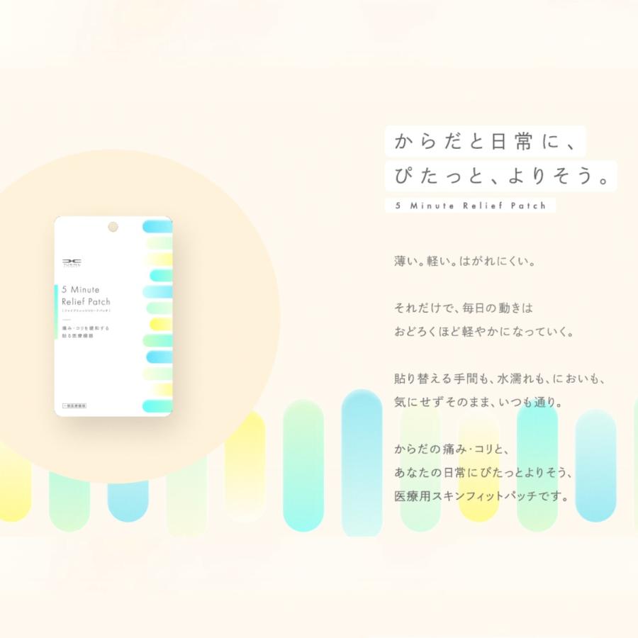 痛みを緩和する医療用パッチ チューニングエレメント 5ミニッツリリーフパッチ 薬剤不使用 水濡れOK 全年齢対象 4枚セット 首 肩 腰 首こり 肩こり パッチ |  | 01