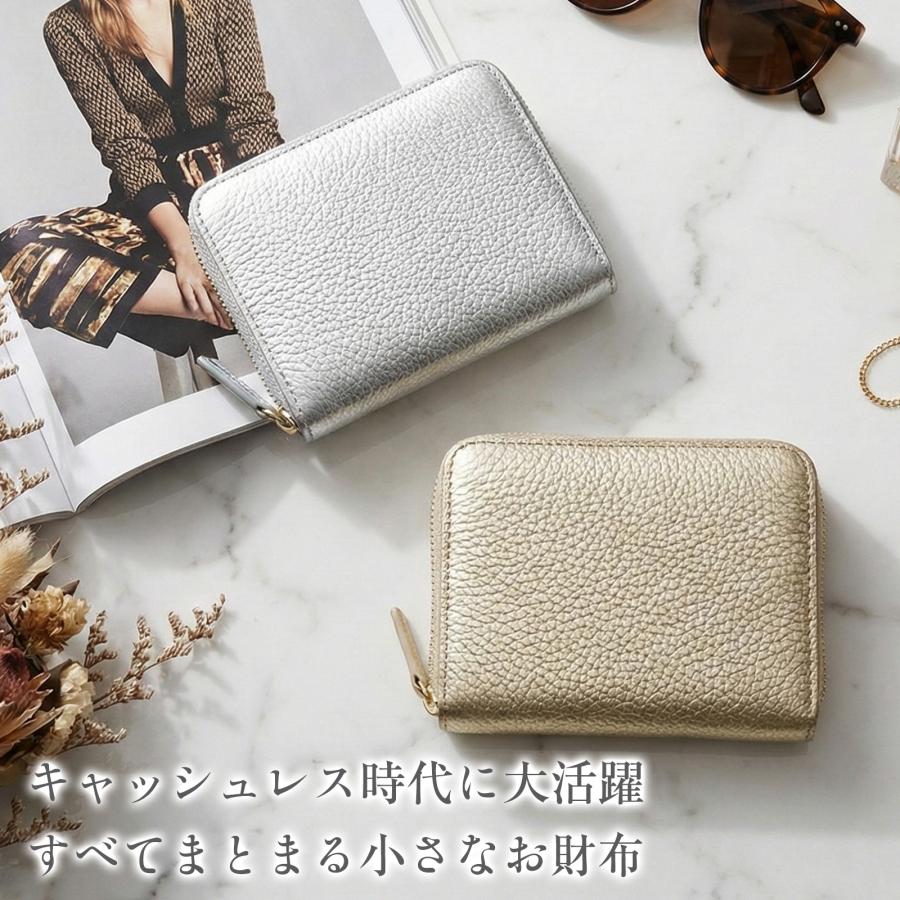 ミニ財布 レディース 財布 本革 お札折らない 2つ折り 小さい財布 