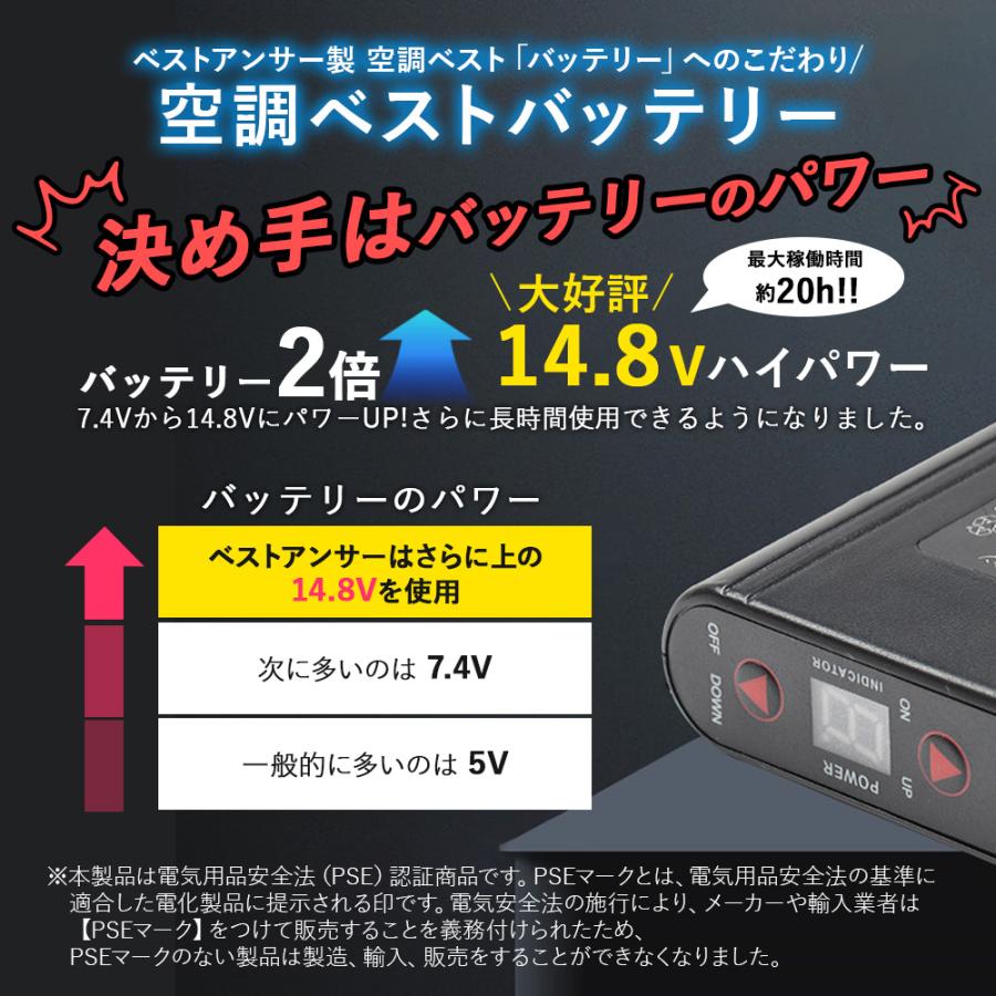 Bestanswer 空調ファンフルセット 2024 専用バッテリー付き 空調 Bestanswer 空調ファンフルセット 2024 専用バッテリー付き 空調
