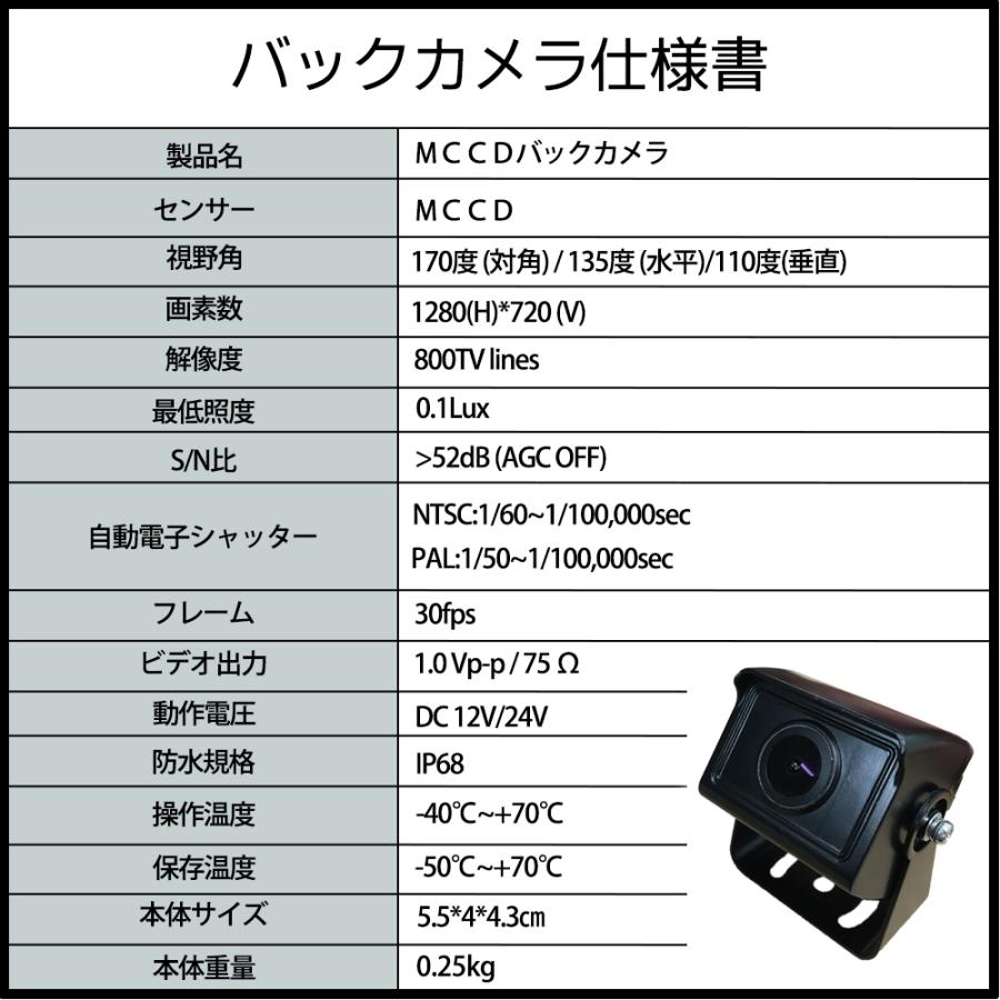 Bestanswer（ベストアンサー） トラック バックカメラ モニター セット