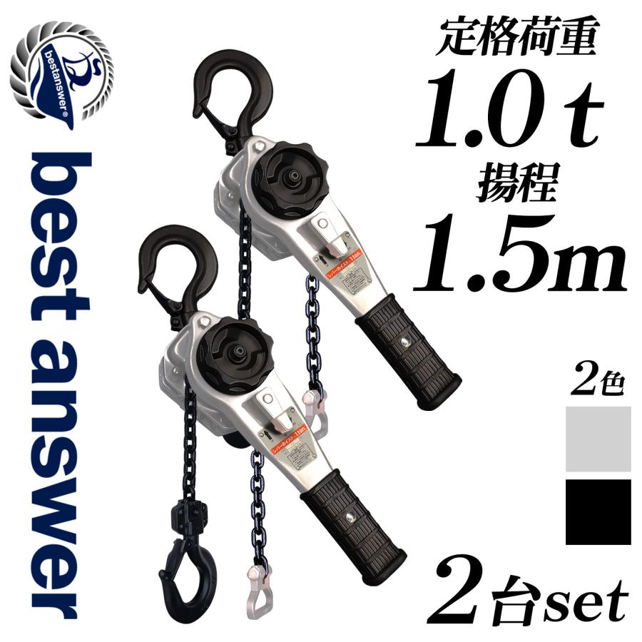 Bestanswer 2台セット レバーホイスト 1t 1.5m VGP-1 1000kg 1 Bestanswer 2台セット レバーホイスト 1t 1.5m VGP-1 1000kg 1