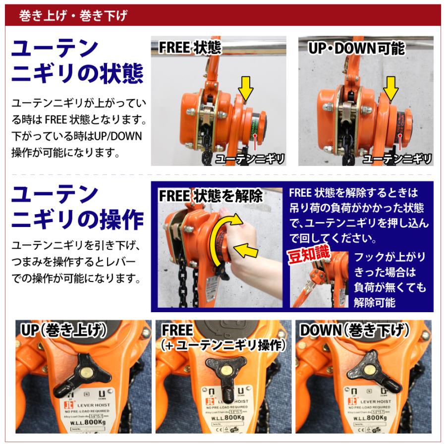 Bestanswer レバーホイスト 0.8t 1.5m 800kg チェーングレード Bestanswer レバーホイスト 0.8t 1.5m 800kg チェーングレード