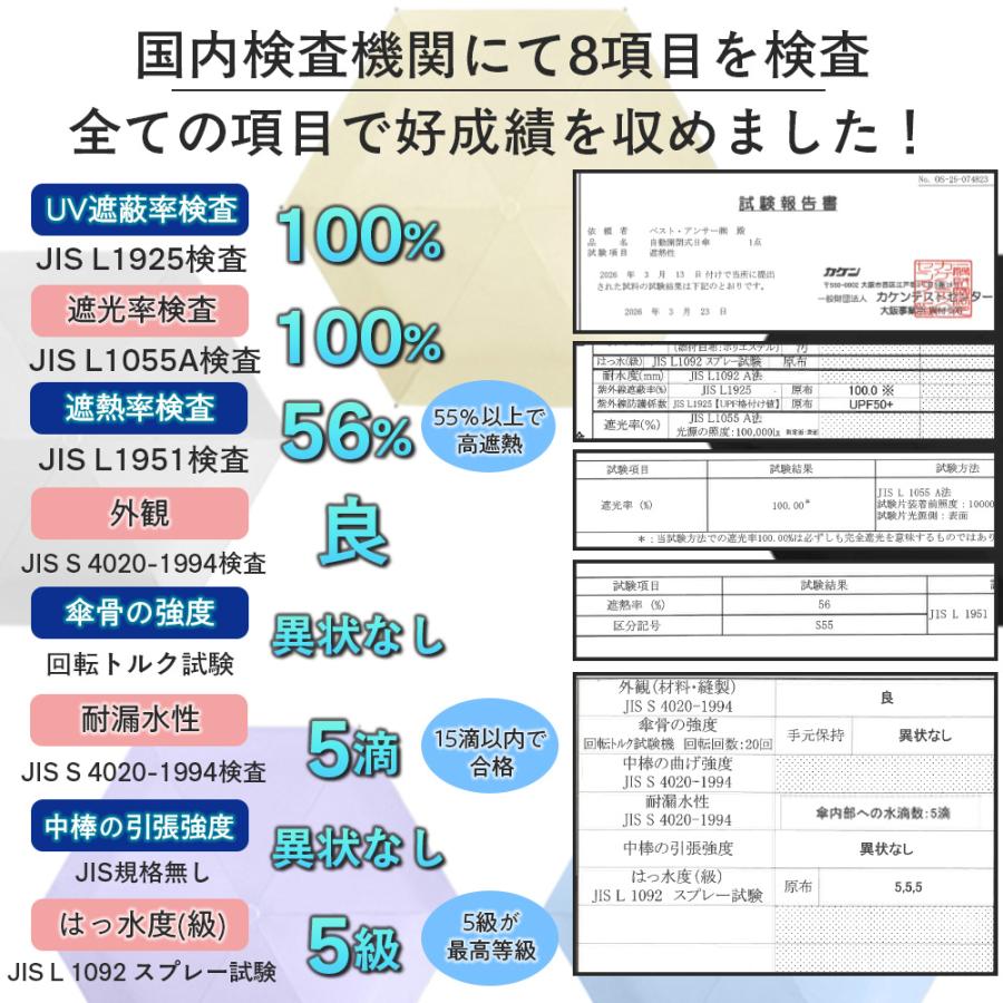 完全遮光 日傘 形状記憶 折りたたみ 軽量 自動開閉 すぐ畳める 晴雨兼用 UPF50+ UVカット 遮熱 暑さ対策  爆買 | ブランド登録なし | 12