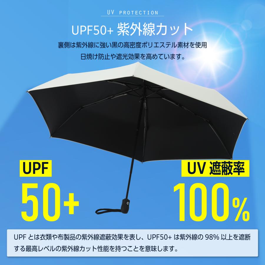 日傘 完全遮光 自動開閉 折りたたみ 晴雨兼用 upf50+ 紫外線カット UVカット 折りたたみ傘遮熱 傘 スポーツ観戦 暑さ対策 熱中症対策 おすすめ  爆買 | ブランド登録なし | 10