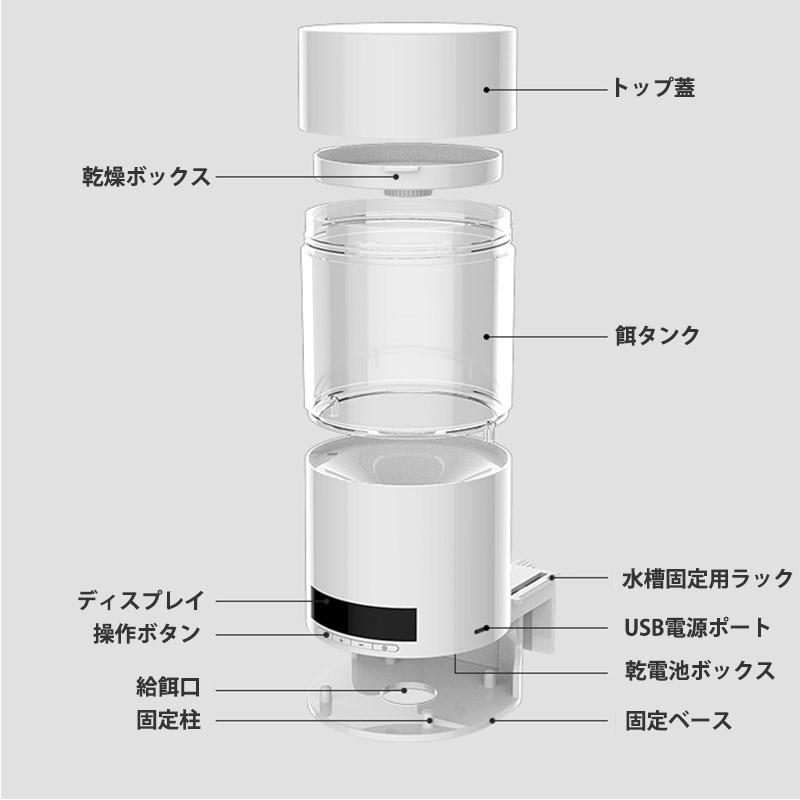 自動給餌器 魚 餌やり器 熱帯魚 金魚 きんぎょ メダカ 水槽用 送料無料 フィーダー フィッシュ 引出物 オートフィーダー エサやり アクア 餌
