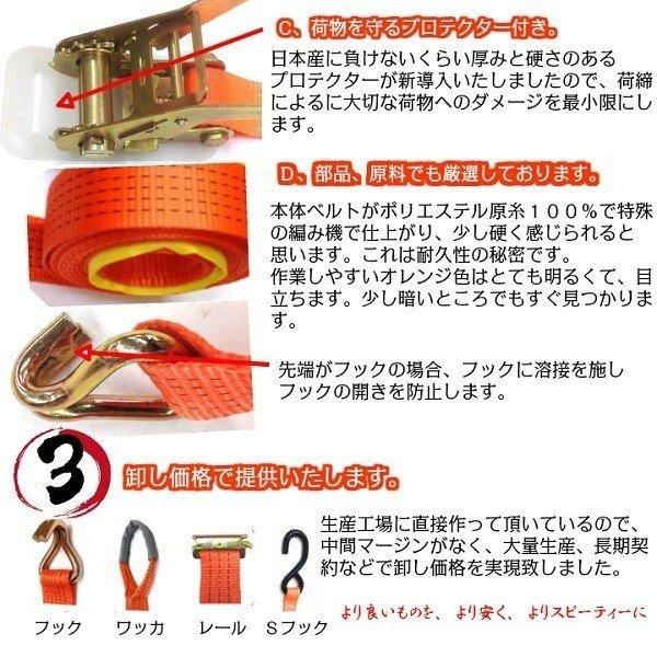 Bestanswer ラチェット ラッシングベルト Iフック 固定側 ベルト