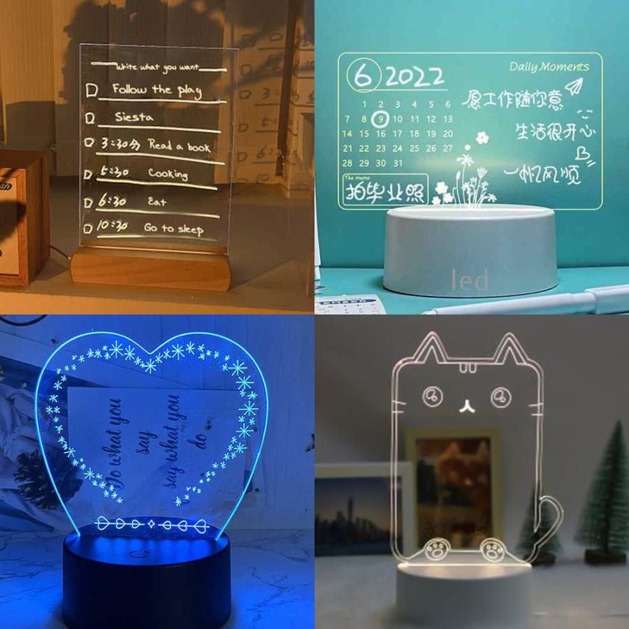 メッセージボード LED おしゃれ ミニ アクリルボード イラスト