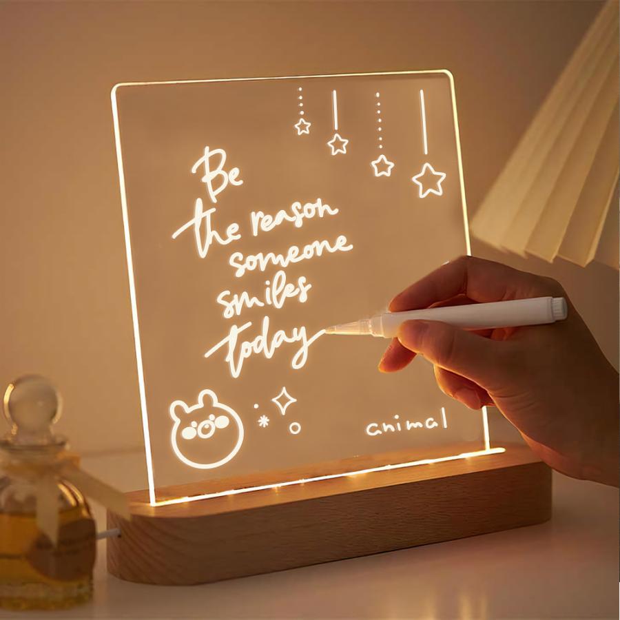 メッセージボード LED おしゃれ ミニ アクリルボード イラスト