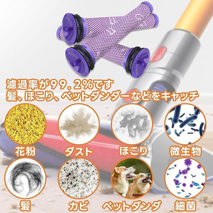 ダイソン Dyson掃除機用フィルター V6 V7 V8シリーズ対応 交換