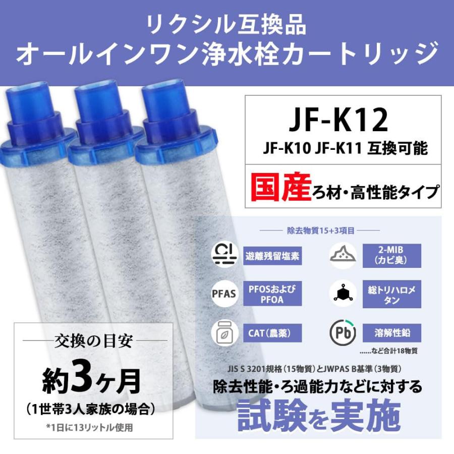 互換品】JF-K12 浄水カートリッジ JF-K12-A/JF-K12-C/JF-K12-D LIXIL