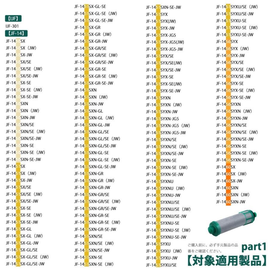 JF-31 カートリッジ 浄水器 JF-31-T 交換用浄水カートリッジ 12+1物質