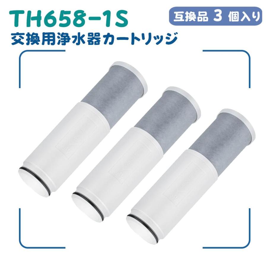 TH658-1S 交換用浄水器カートリッジ 蛇口 ビルトイン浄水器 一体型浄水栓 標準タイプ 高塩素除去 水栓取替え用カートリッジ 互換品 1個/3個入り（Yahoo!・ベスター本舗）